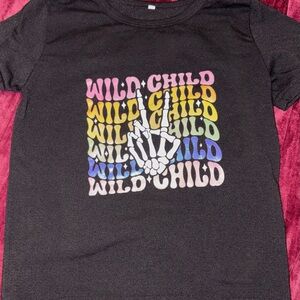 Wild Child Black Kids T-Shirt